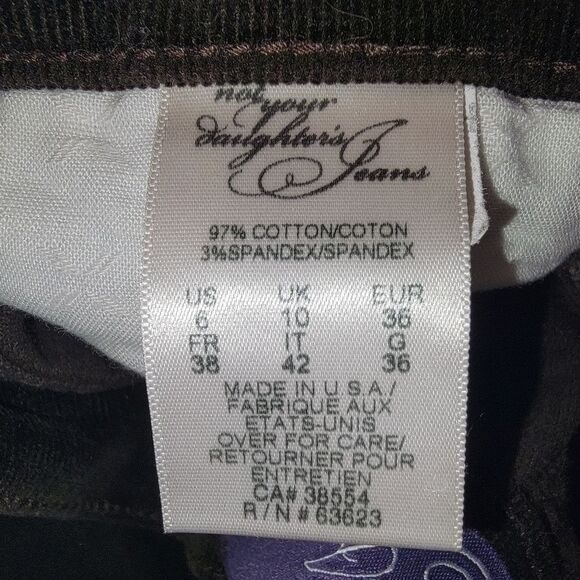 Nydj Nwot brown bootcut micro corduroy pants size 6 - Picture 5 of 6